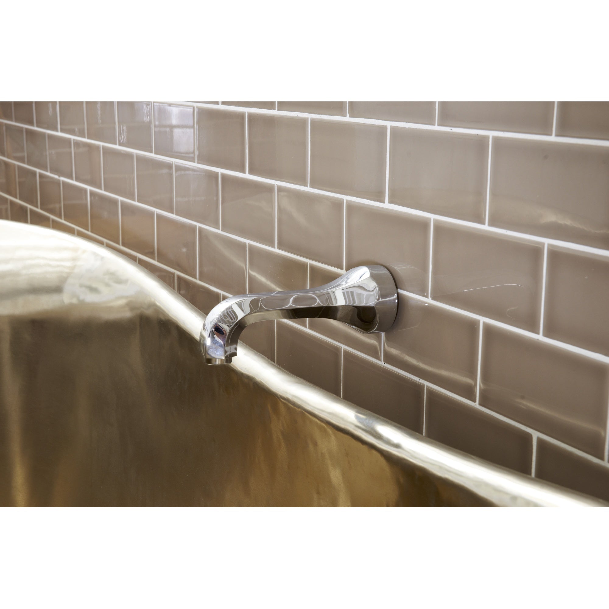 Astor Wall Mount Bath Spout, Chrome PVD
