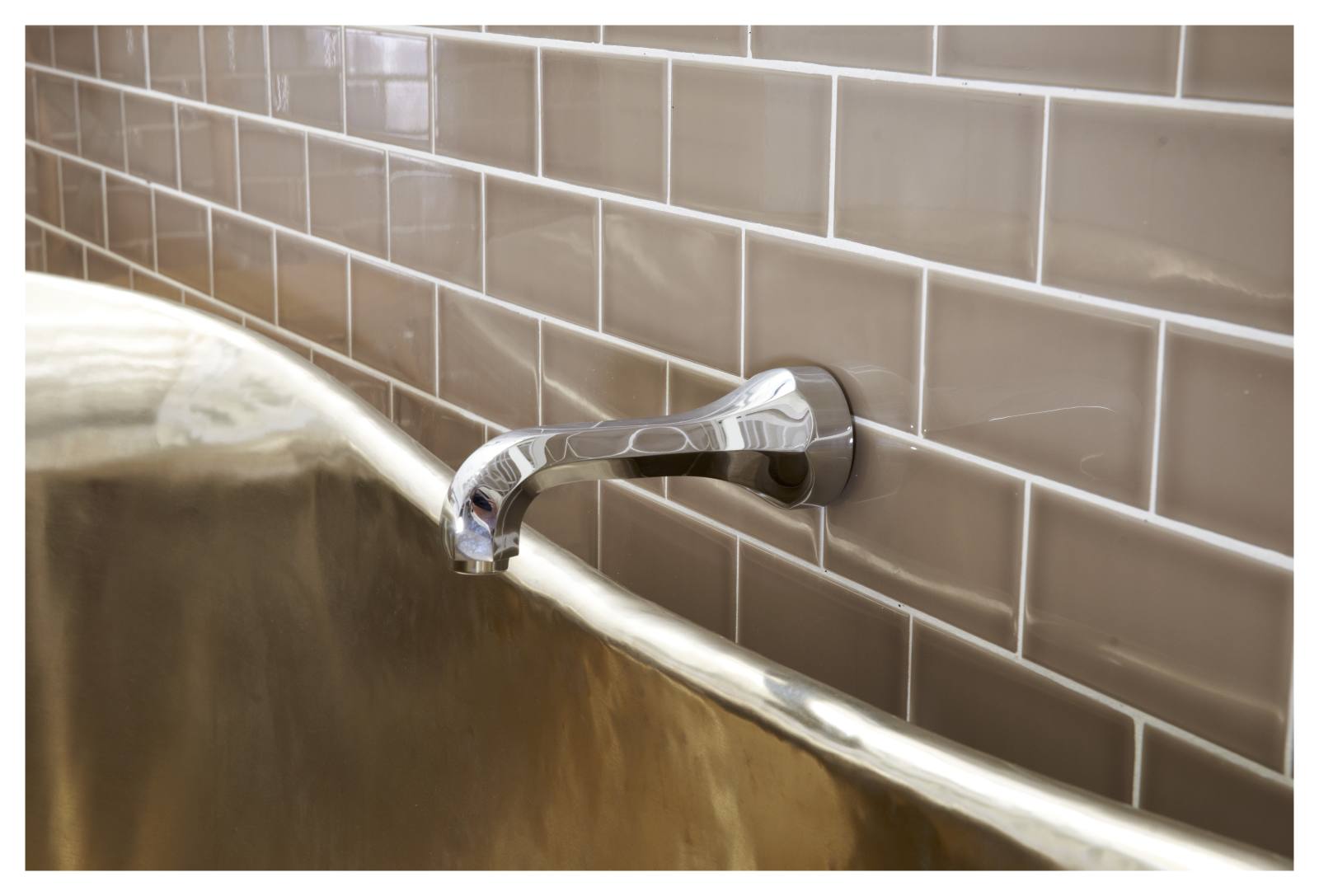 Astor Wall Mount Bath Spout, Chrome PVD