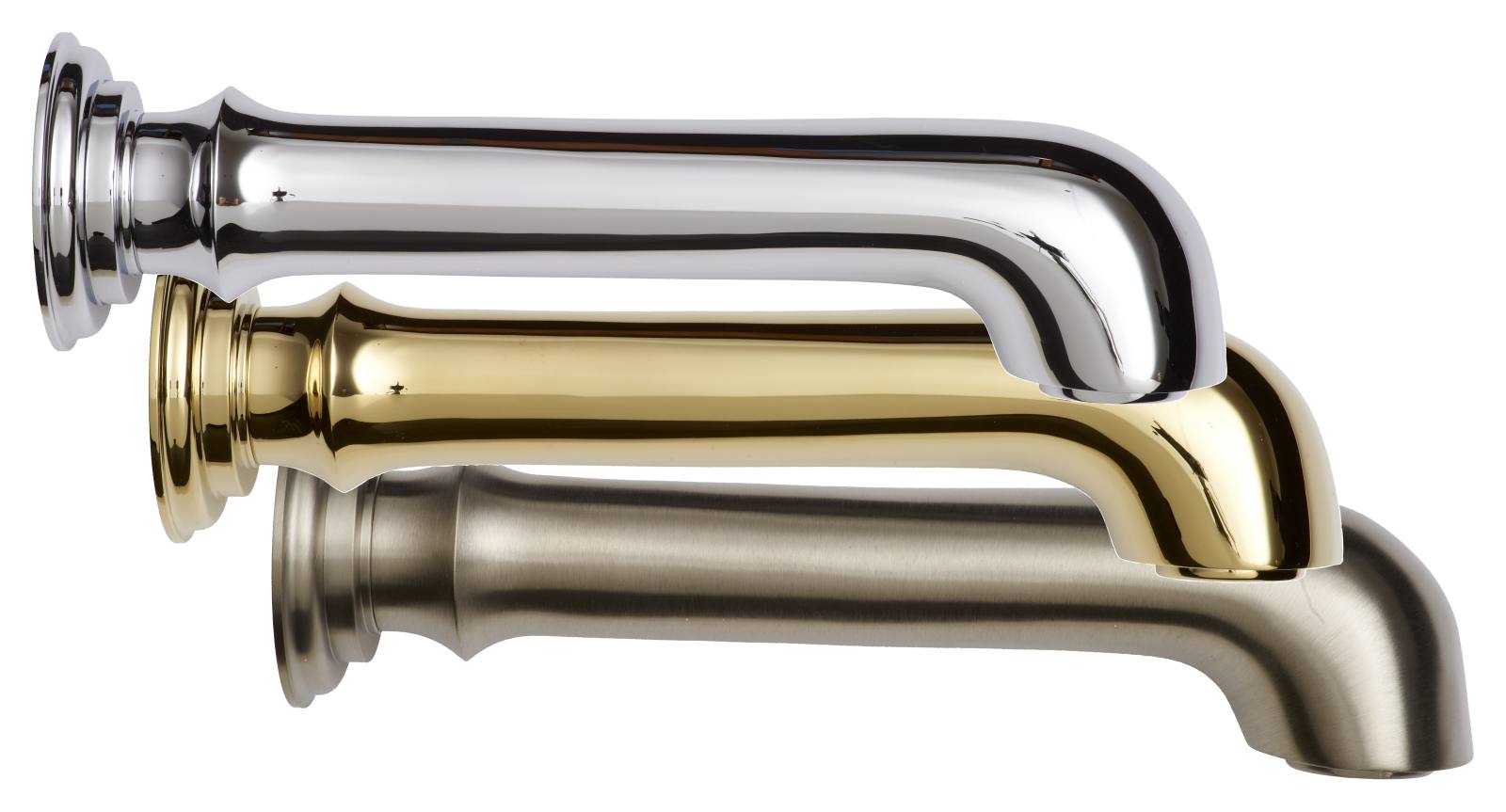 Classic Wall Mount Bath Spout, Gold PVD