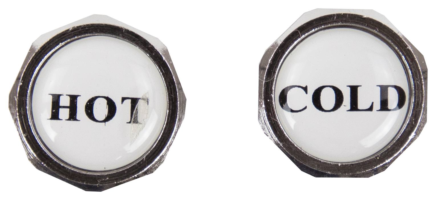 Noosa Spare Hot & Cold Long Buttons (Pair), Chrome