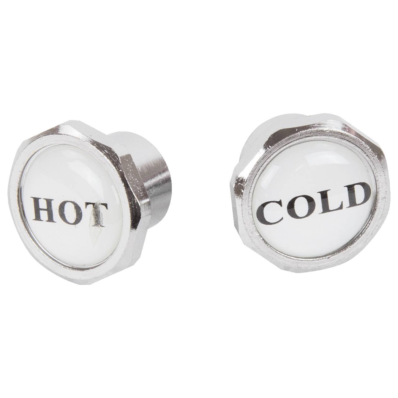 Noosa Spare Hot & Cold Long Buttons (Pair), Chrome – Schots Home Emporium