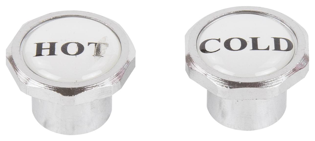 Noosa Spare Hot & Cold Long Buttons (Pair), Chrome