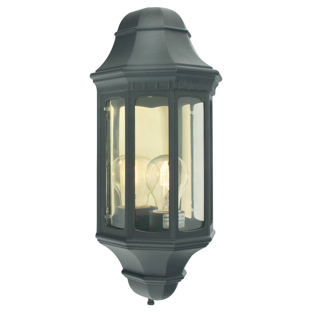 Genoa 33x16cm Black Wall Light