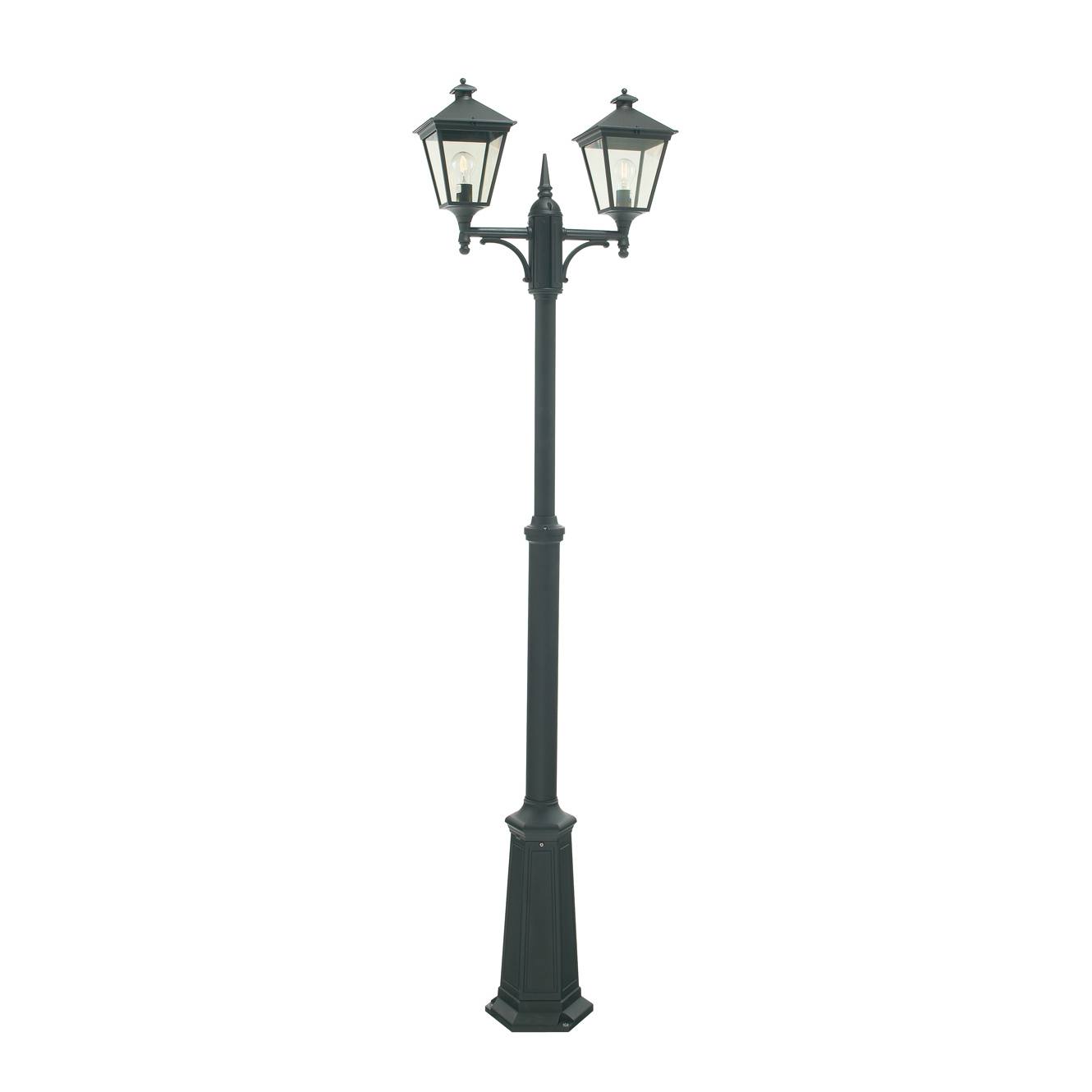 London 2 Light Black Lamp Post