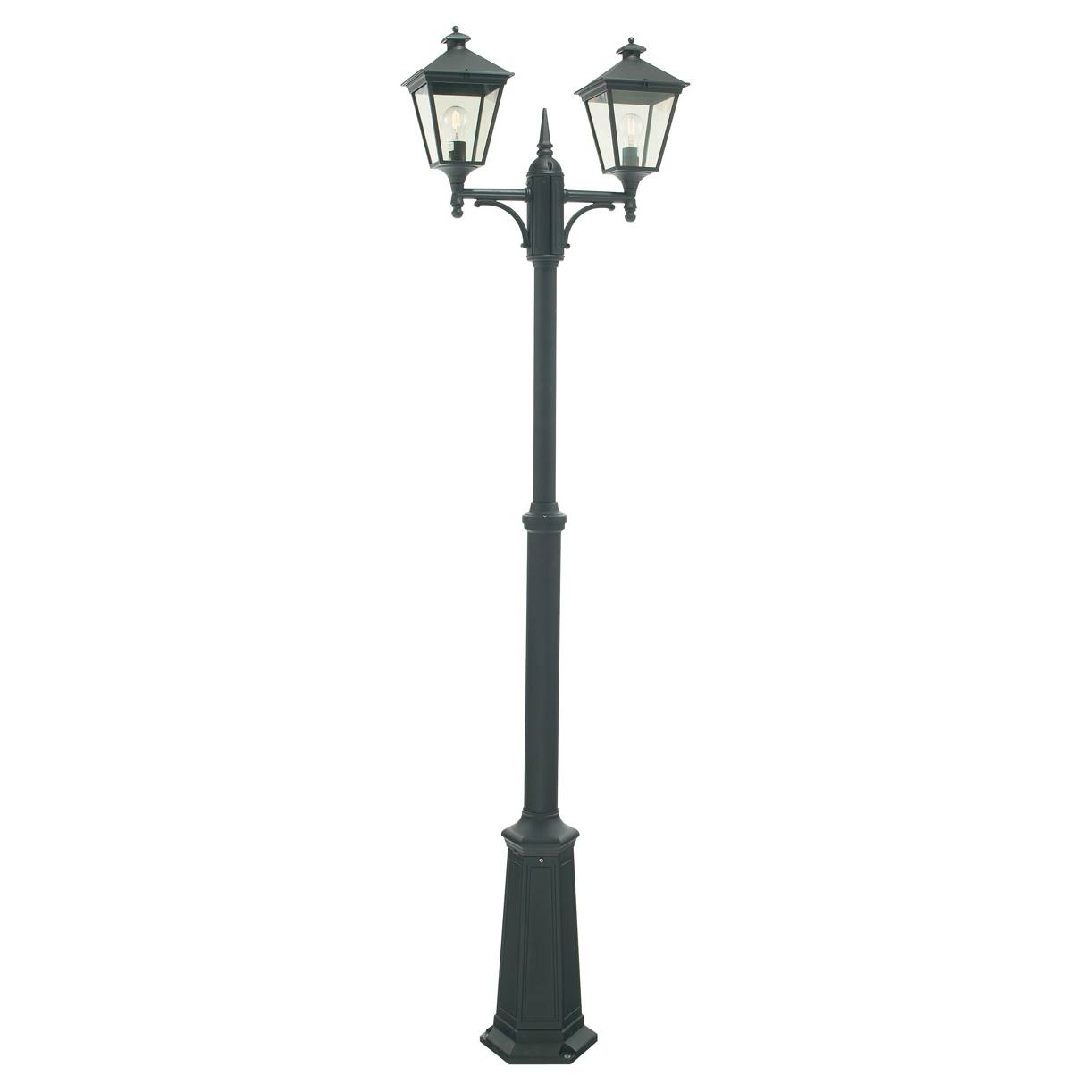 London 2 Light Black Lamp Post