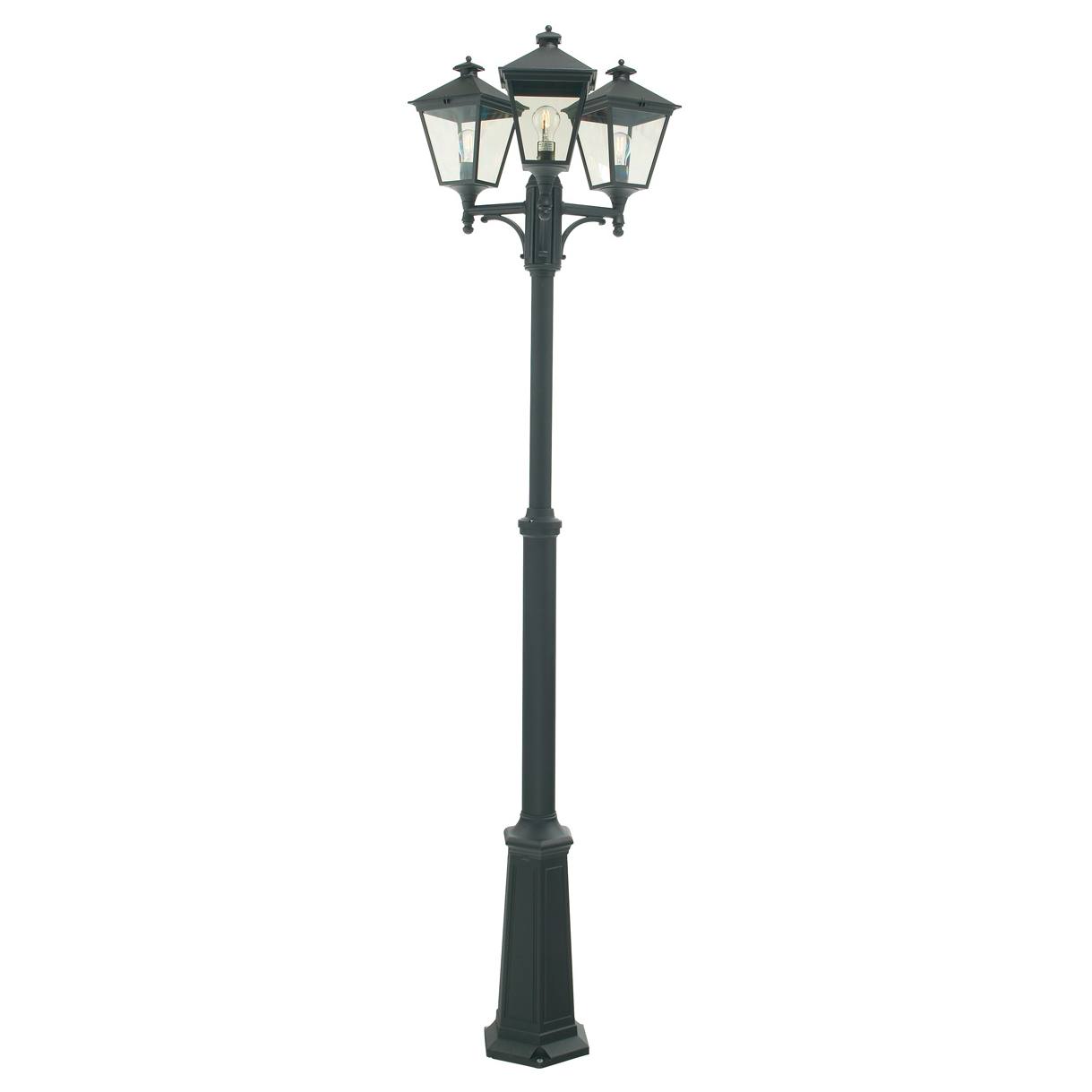 London 3 Light Black Lamp Pos t