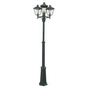 London 3 Light Black Lamp Pos t