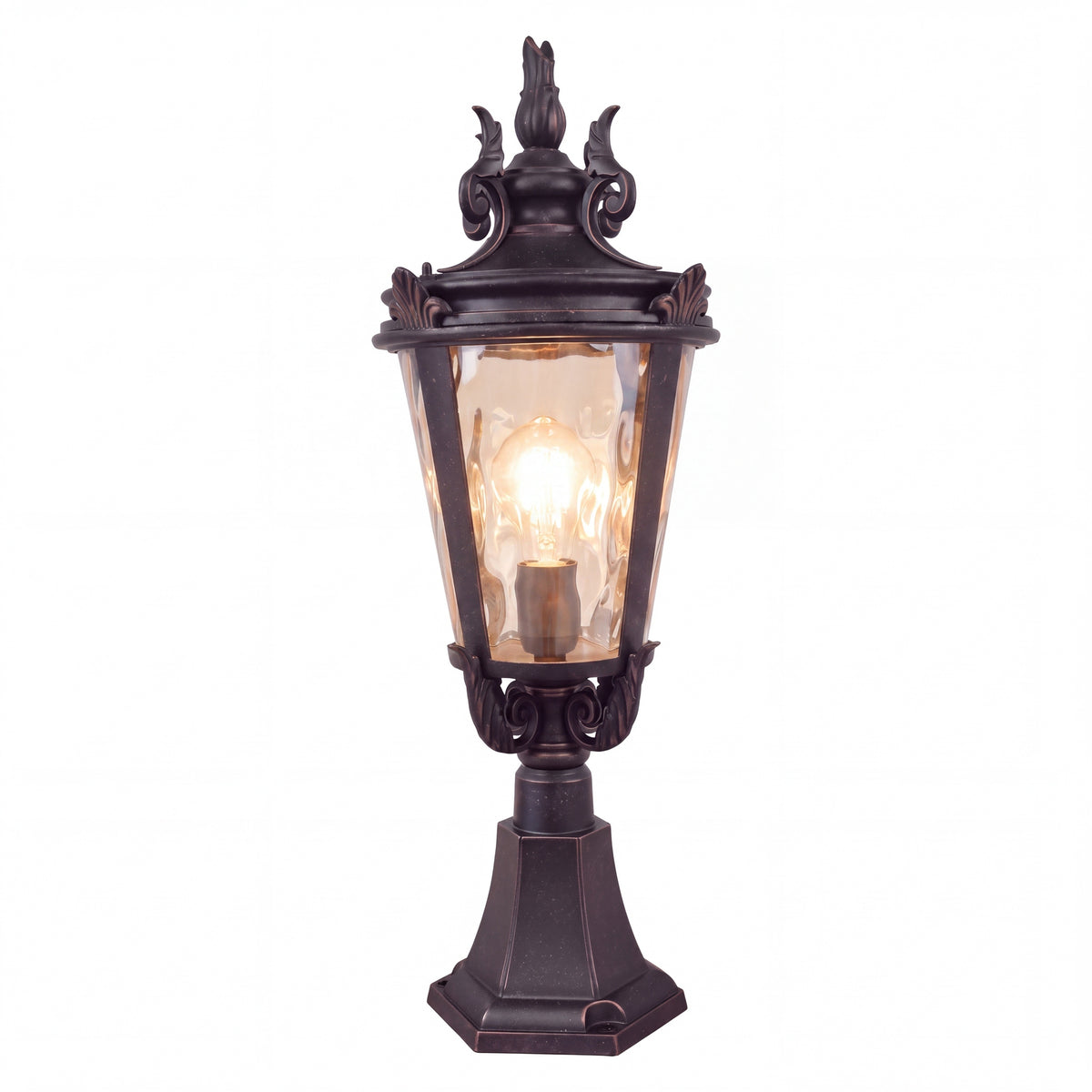 Albany Medium Outdoor Pillar Mount, Antique Bronze