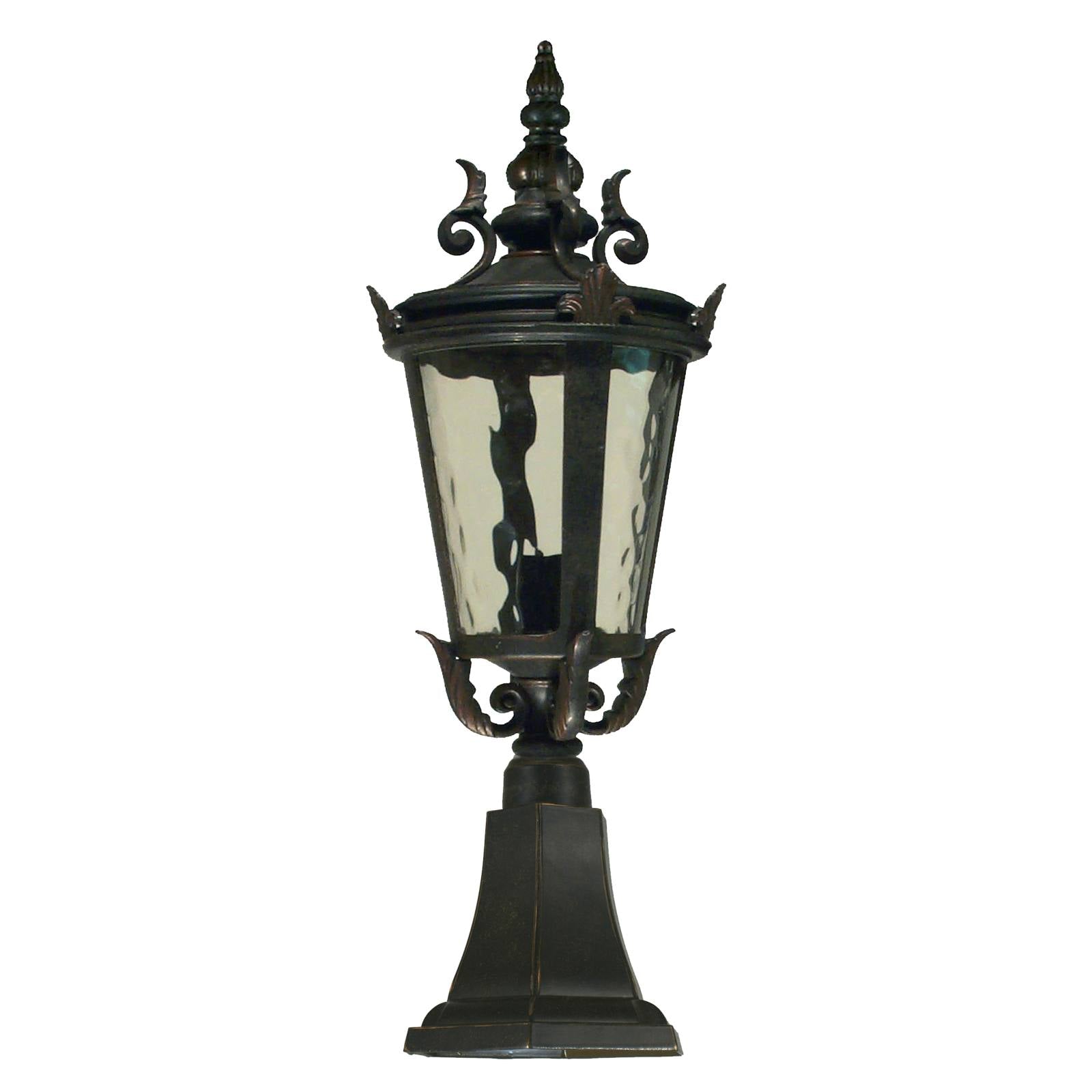 Albany Small Outdoor Pillar Mount, Antique Bronze