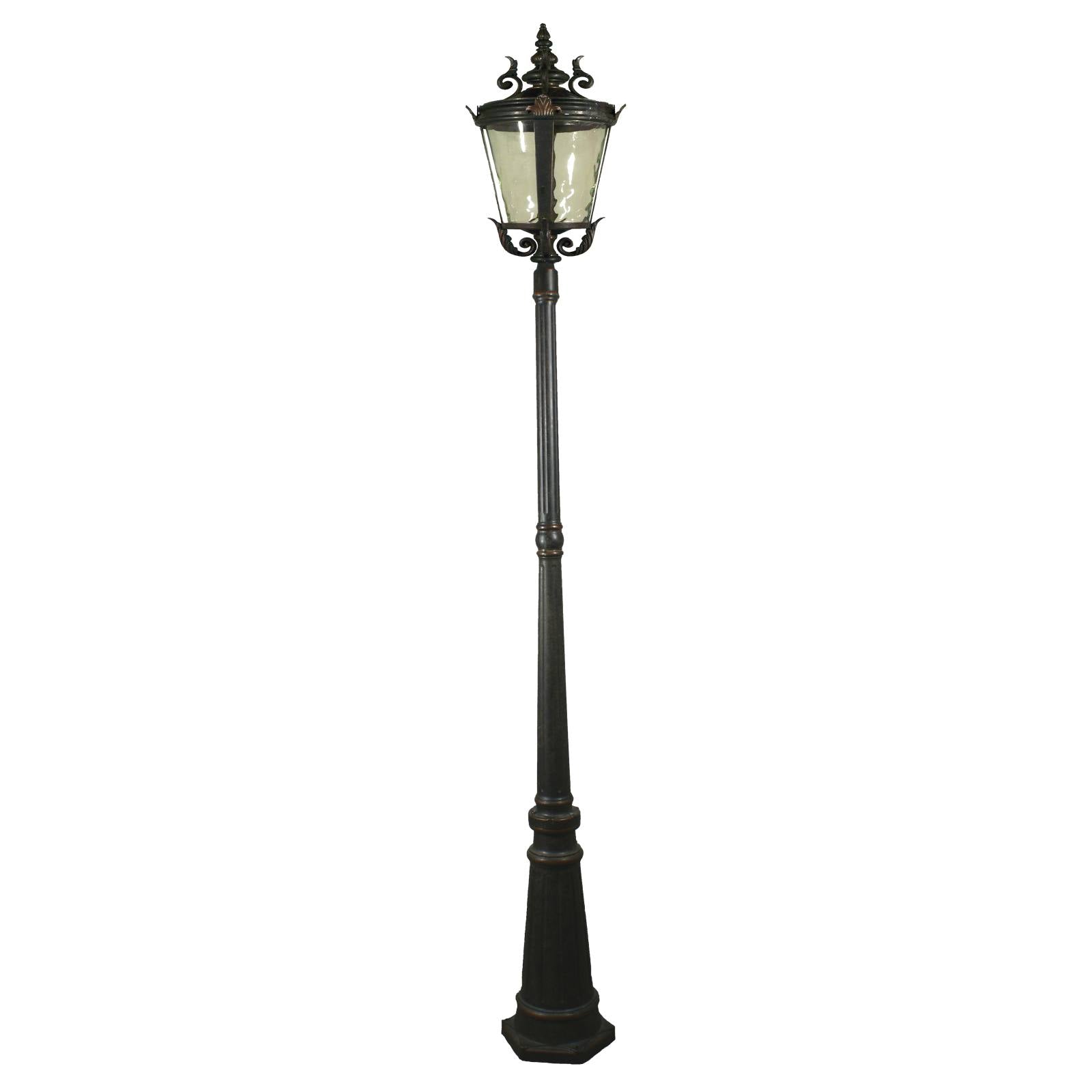 Albany Medium Outdoor Standard Garden Post Light, Antique Bronze