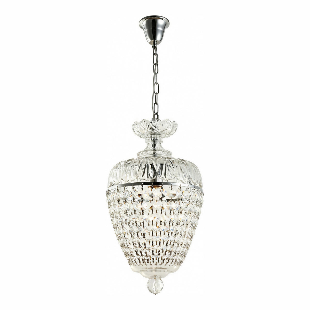 Chopin Crystal Glass Crystal Glass Chandelier, Clear Chrome