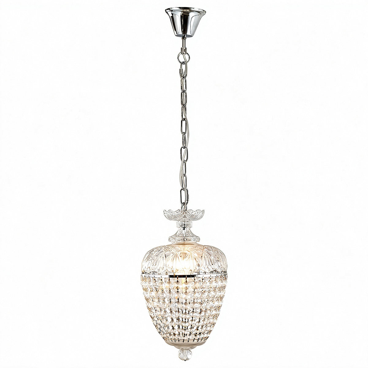 Chopin Crystal Glass Crystal Glass Chandelier, Clear Chrome