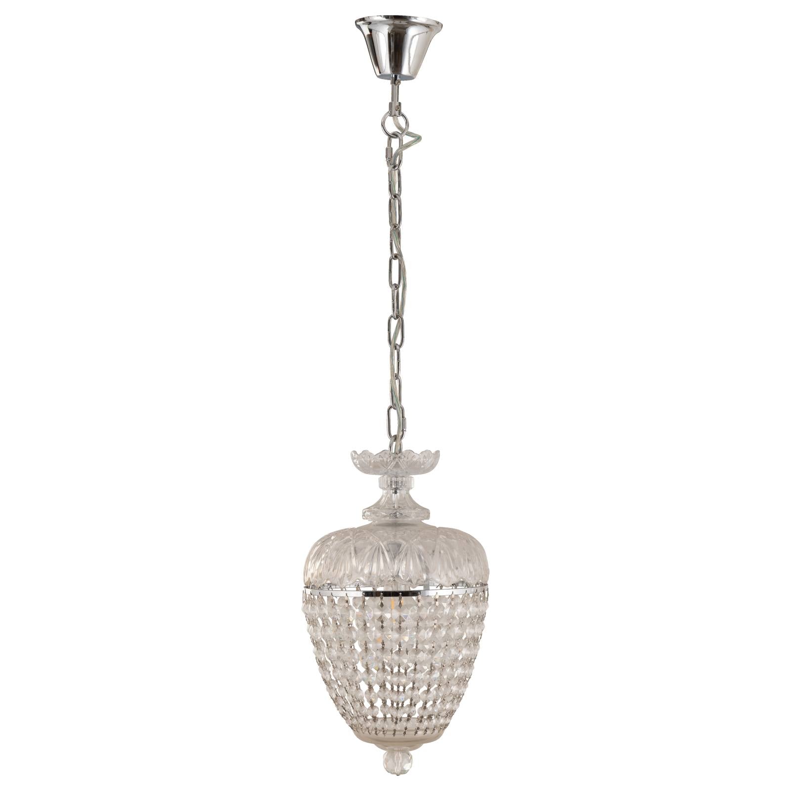 Chopin Crystal Glass Crystal Glass Chandelier, Clear Chrome