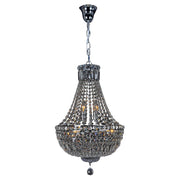 Classique Small 40cm 5 Light Basket Crystal Glass Chandelier, Chrome