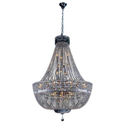 Classique Grand 100cm 27 Light Basket Crystal Glass Chandelier, Chrome