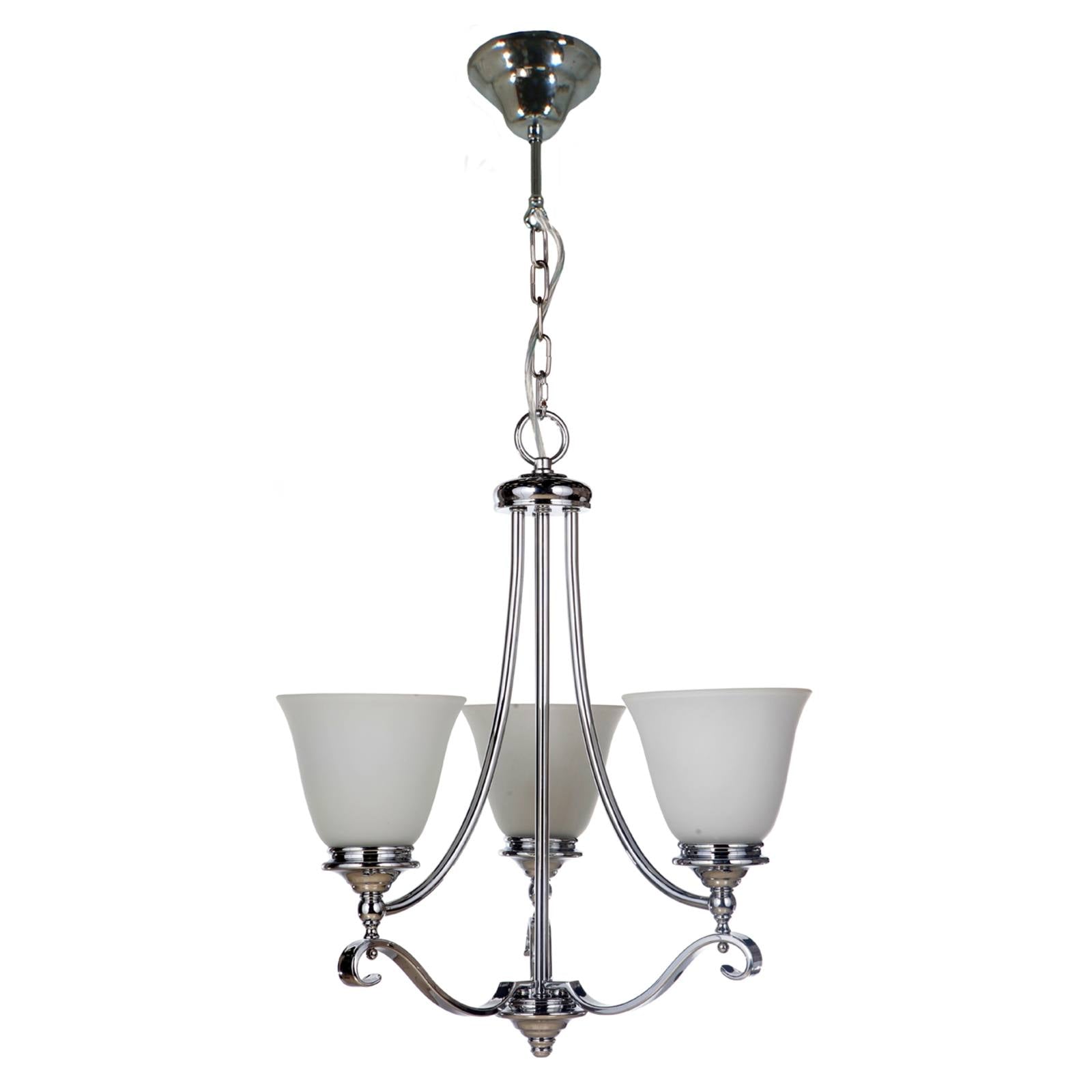 Dallas 3 Light 3 Arm Pendant, Chrome