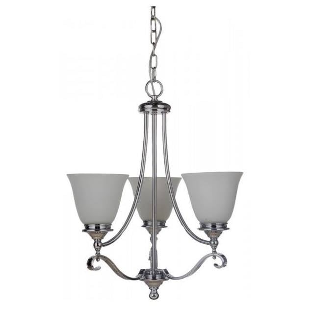 Dallas 3 Light 3 Arm Pendant, Chrome