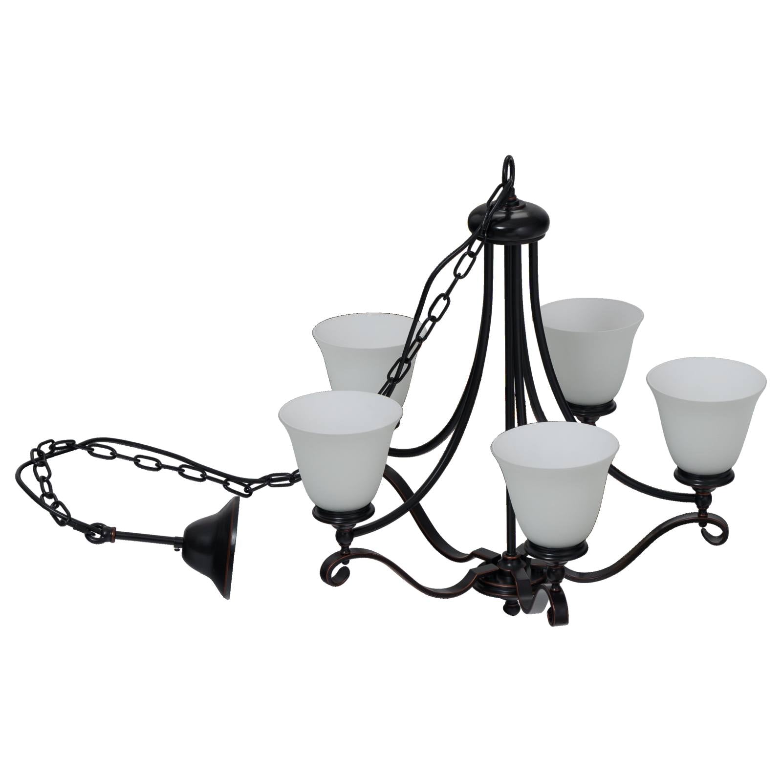 Dallas 5 Light 5 Arm Pendant, Bronze