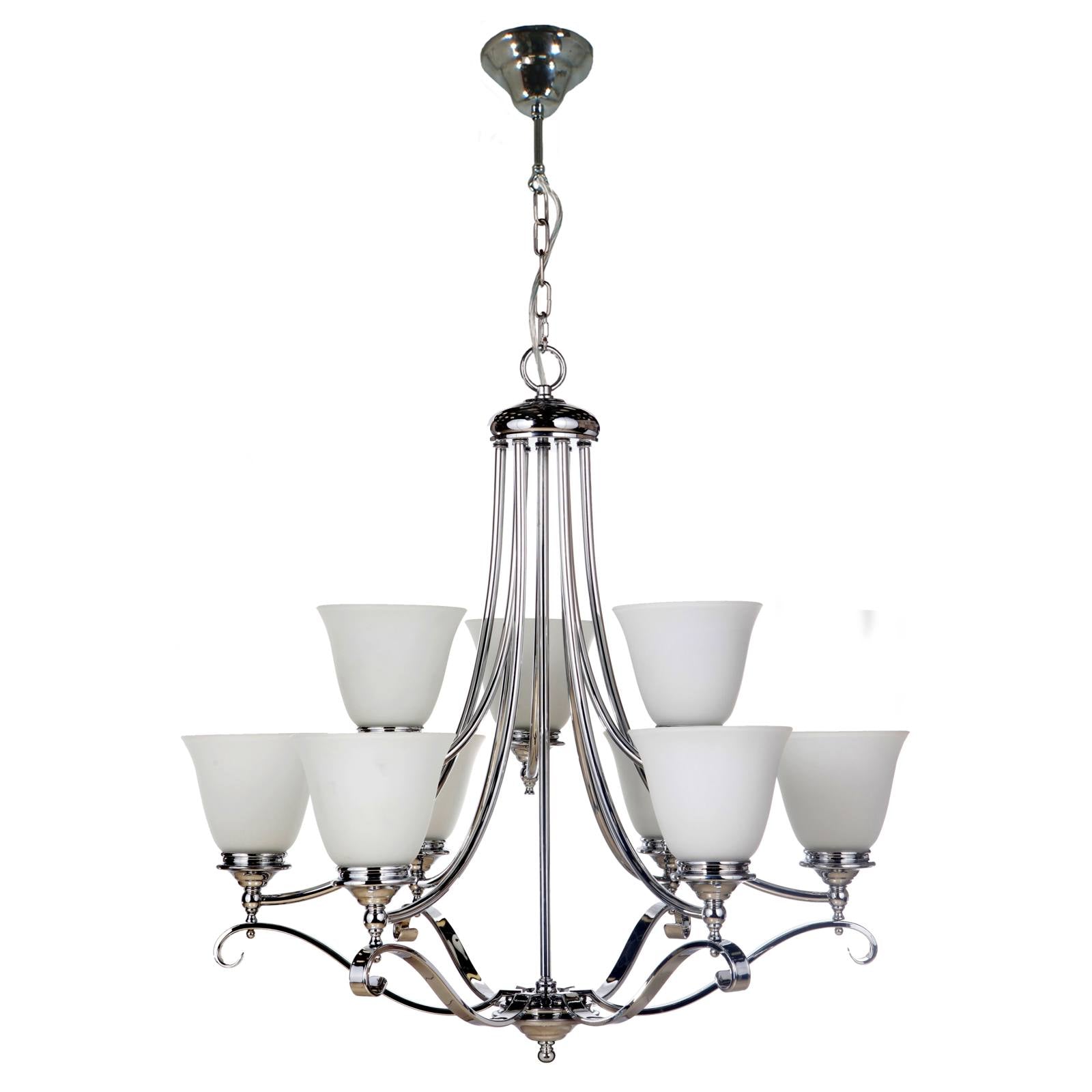 Dallas 9 Light Pendant, Chrome
