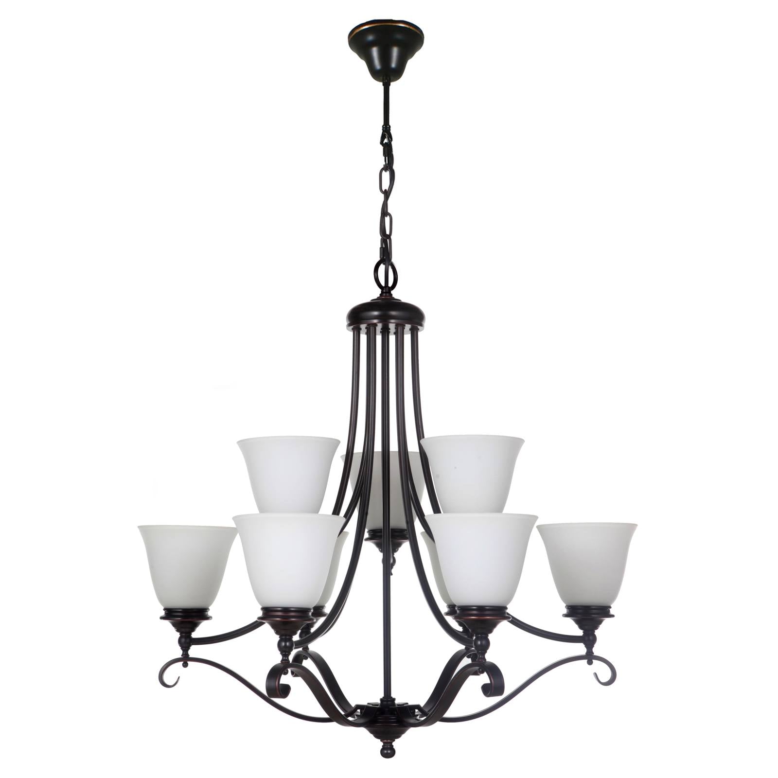 Dallas 9 Light Pendant, Bronze