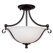 Dallas 2 Light Semi Flush, Bronze