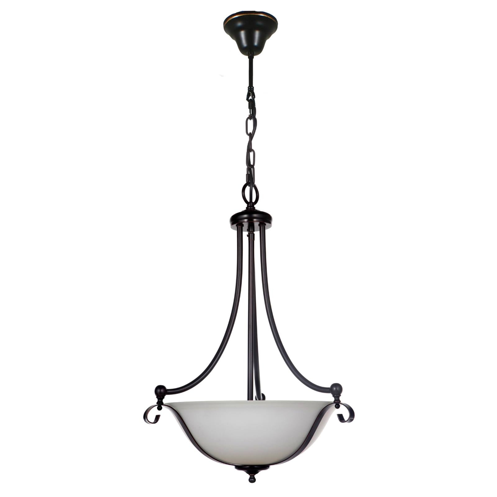 Dallas 3 Light Single Pendant, Bronze
