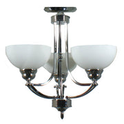 Houston 3 Light Flush Pendant, Chrome