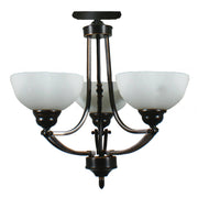 Houston 3 Light Flush Pendant, Bronze