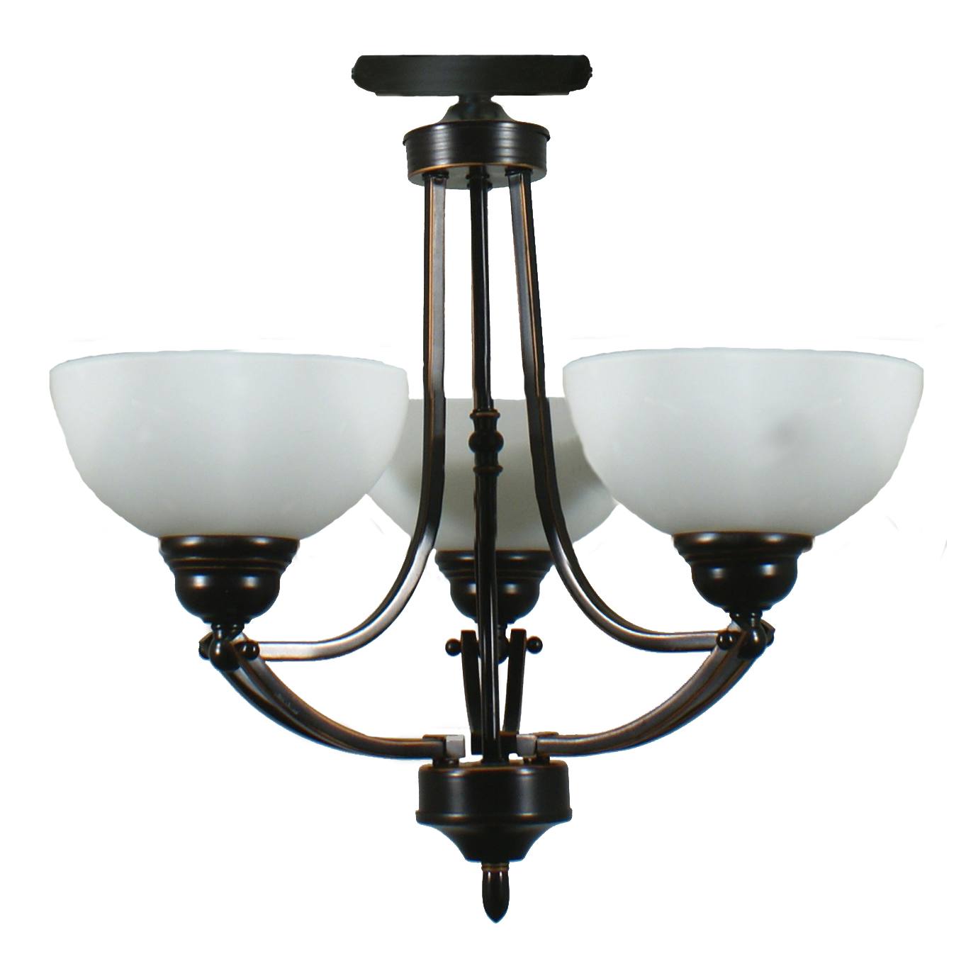 Houston 3 Light Flush Pendant, Bronze