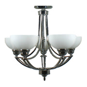Houston 5 Light Flush Pendant, Chrome
