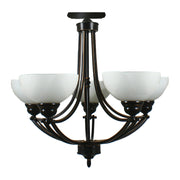 Houston 5 Light Flush Pendant, Bronze