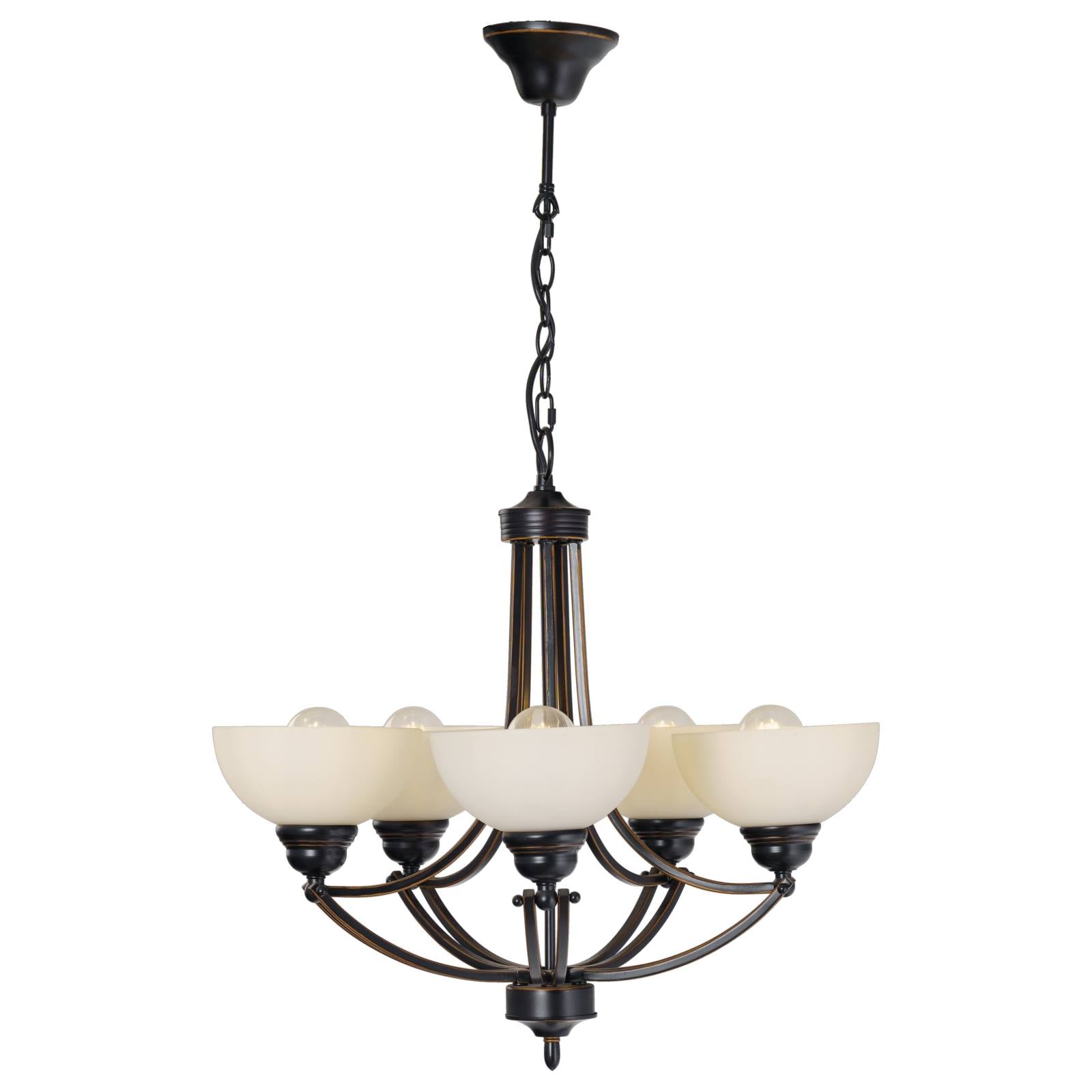 Houston 5 Light Pendant, Bronze