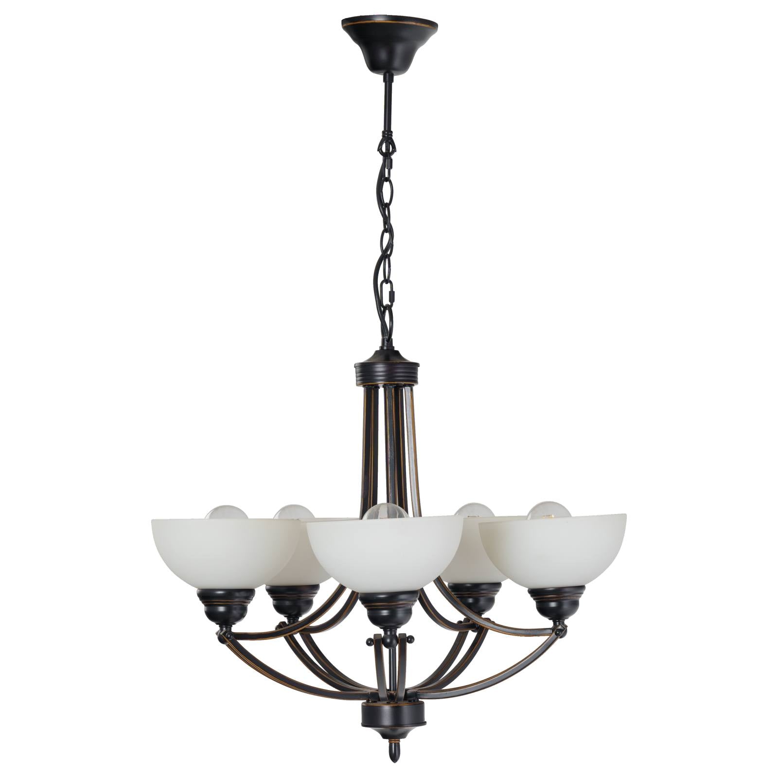 Houston 5 Light Pendant, Bronze