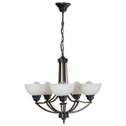 Houston 5 Light Pendant, Bronze