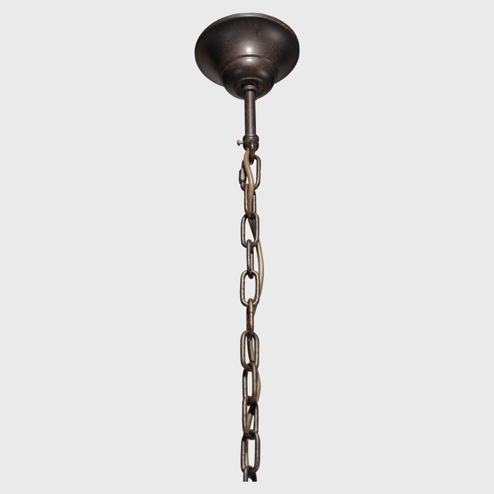 Louis 15th 5 Light Crystal Glass Chandelier, Bronze