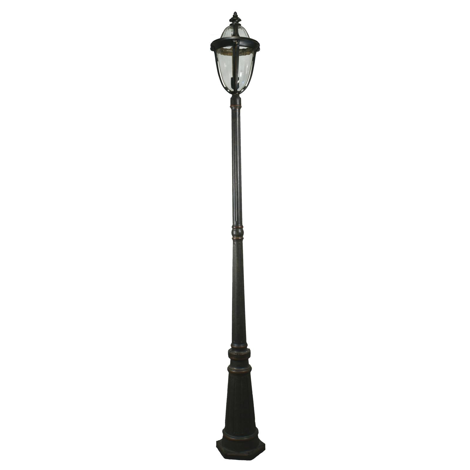 Mayfair Standard Outdoor Garden Post Light, Antique Bronze