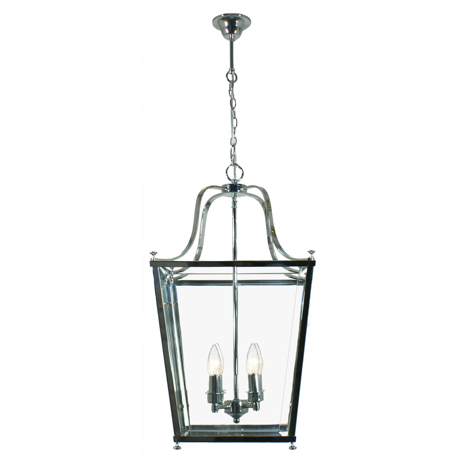 Montana Medium 4 Light Lantern, Chrome