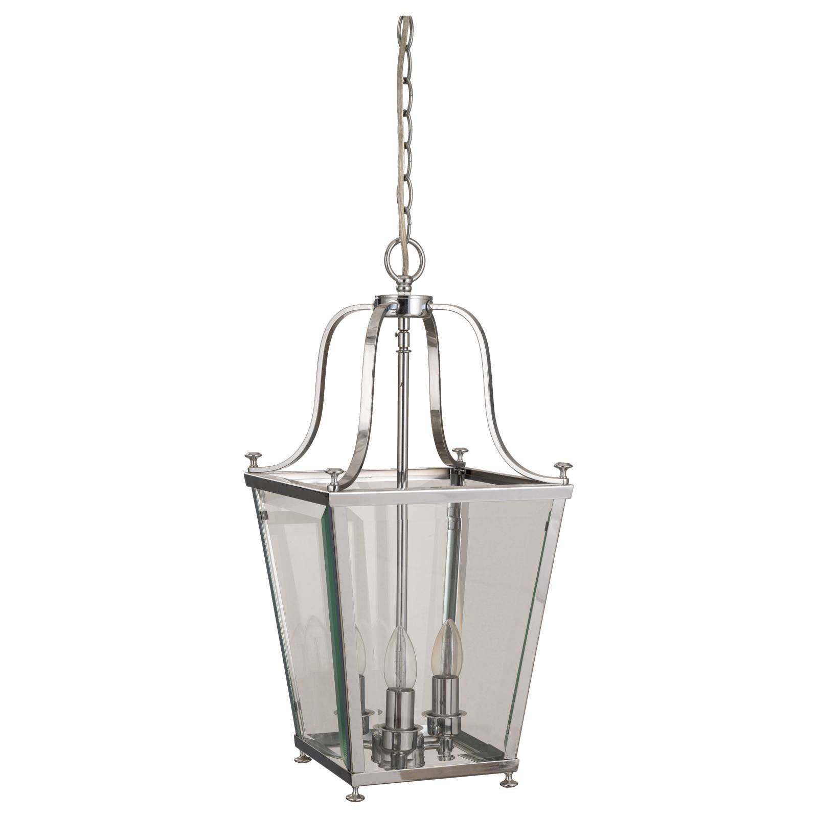 Montana Small 3 Light Lantern, Chrome