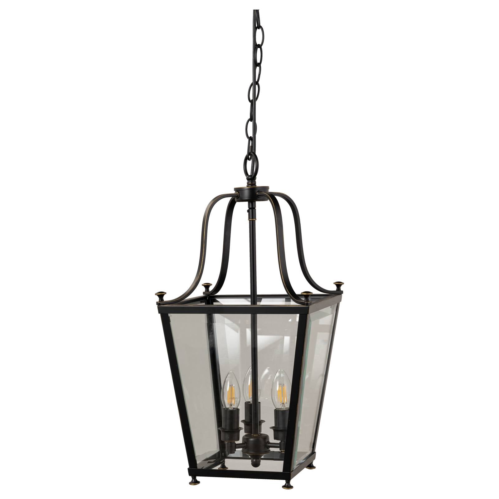 Montana Small 3 Light Lantern, Bronze