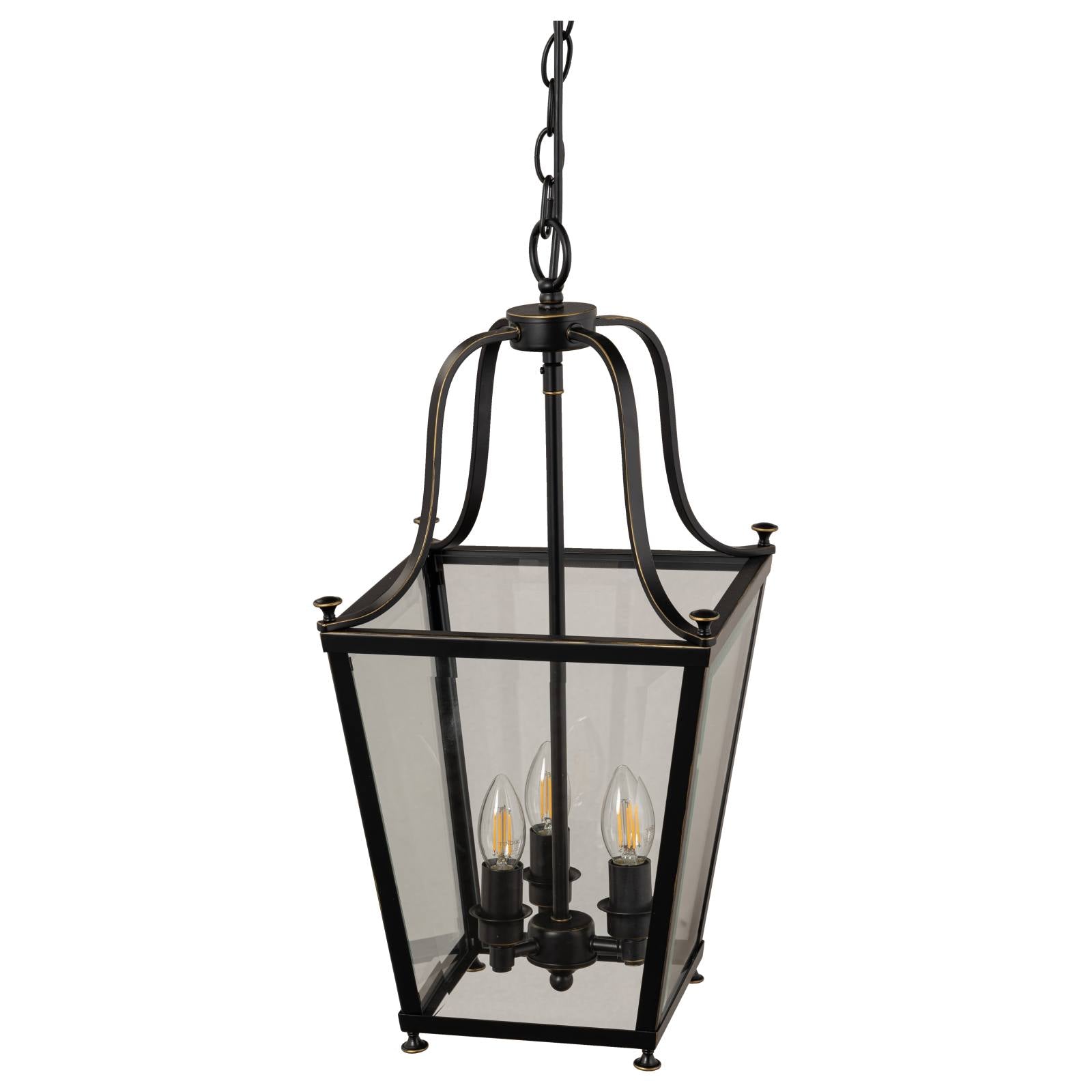 Montana Small 3 Light Lantern, Bronze