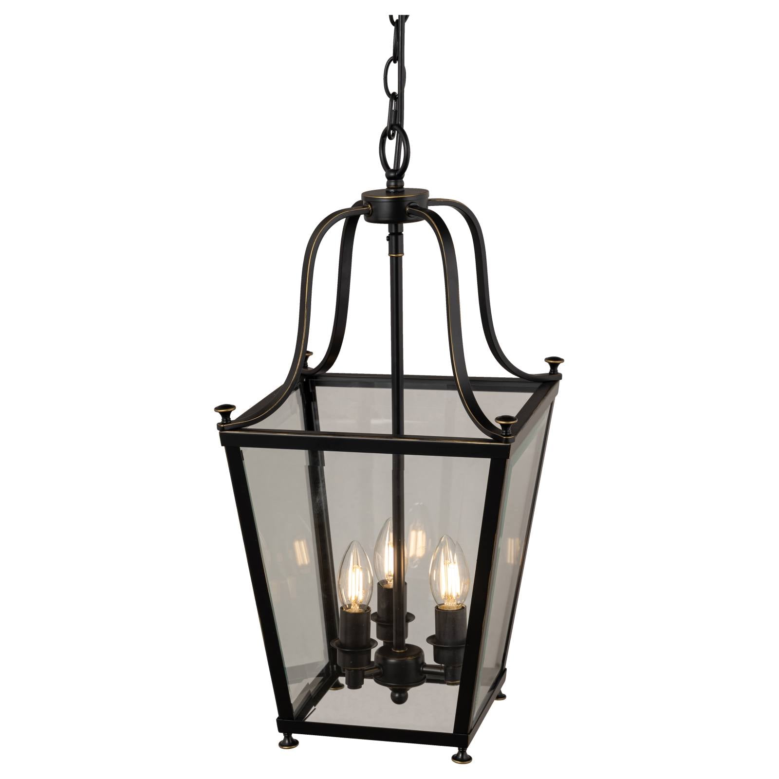 Montana Small 3 Light Lantern, Bronze