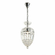 Mozart Crystal Glass Crystal Glass Chandelier, Clear Chrome
