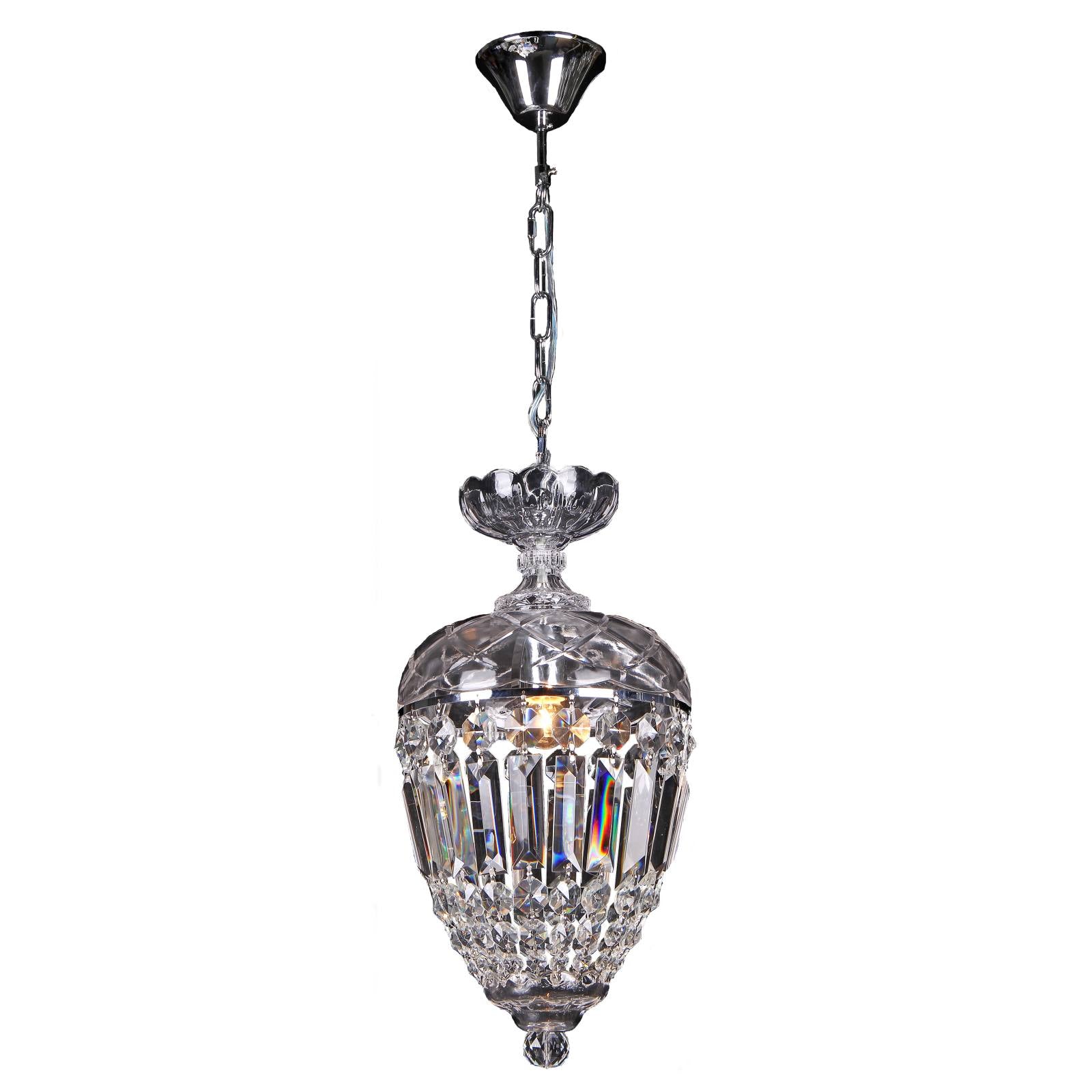 Mozart Crystal Glass Crystal Glass Chandelier, Clear Chrome