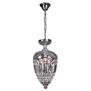Mozart Crystal Glass Crystal Glass Chandelier, Clear Chrome