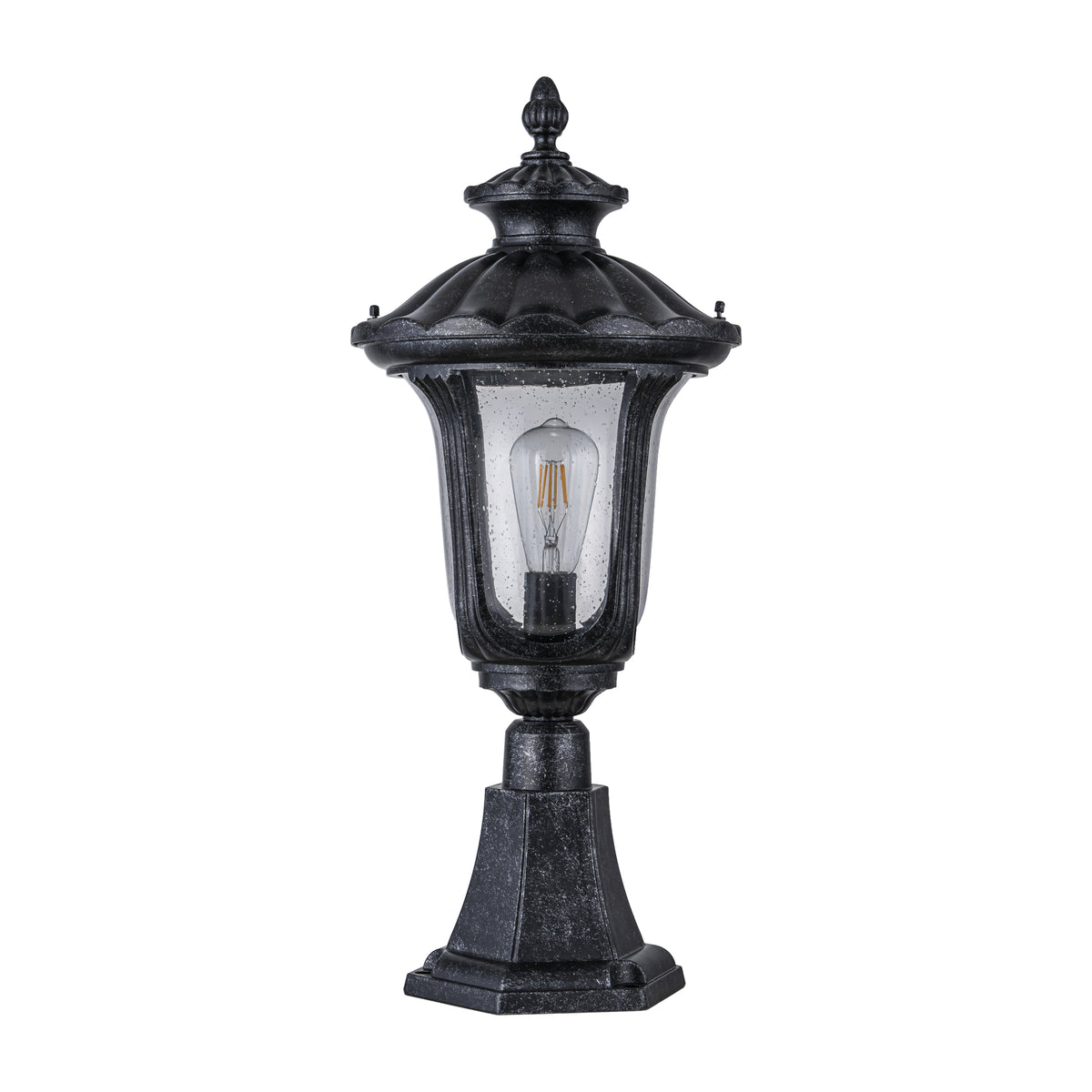 Waterford Large Outdoor Pillar Mount, Antique Black