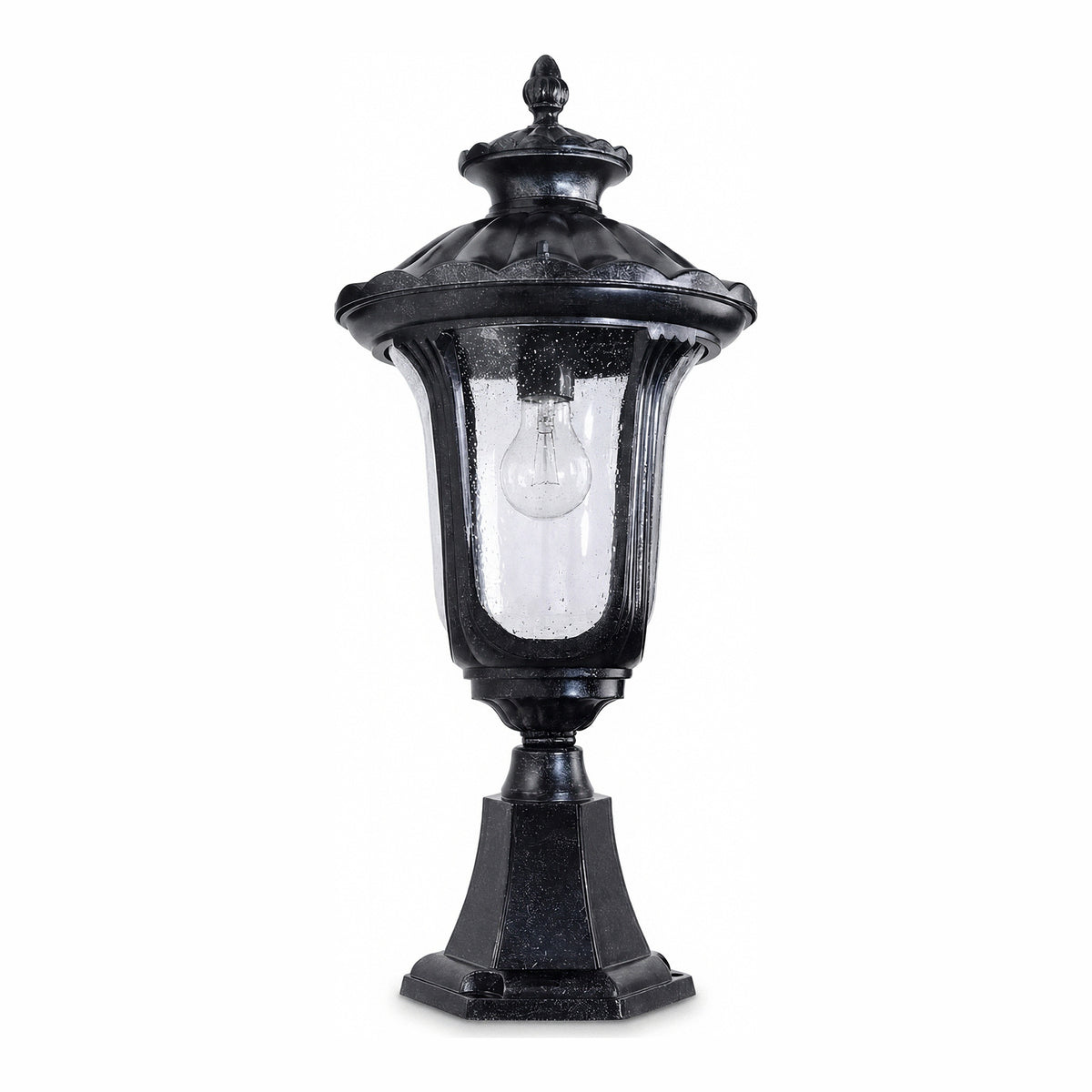 Waterford Medium Outdoor Pillar Mount, Antique Black