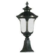 Waterford Medium Outdoor Pillar Mount, Antique Black