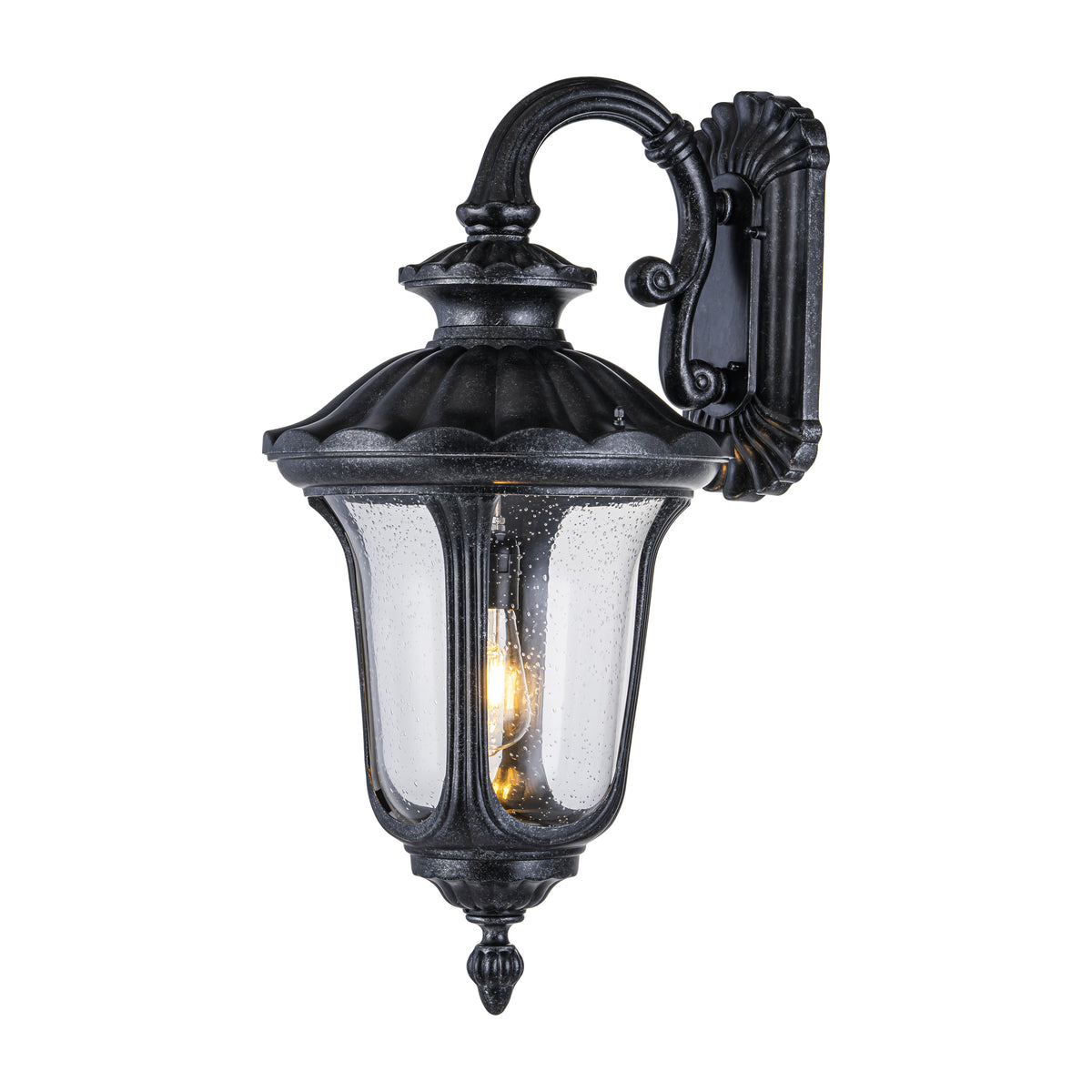 Wellington Large Outdoor Wall Light, Antique Black
