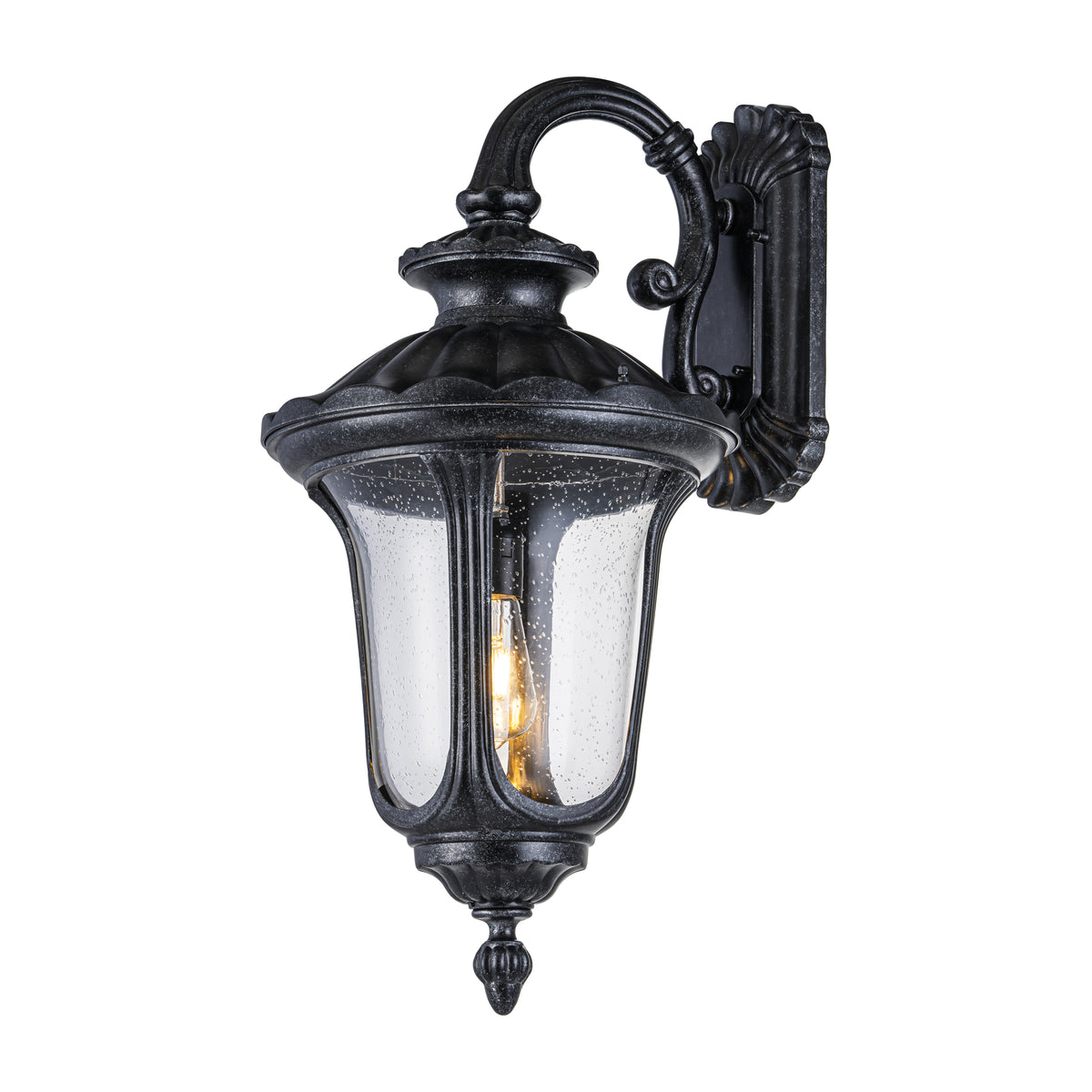 Wellington Large Outdoor Wall Light, Antique Black