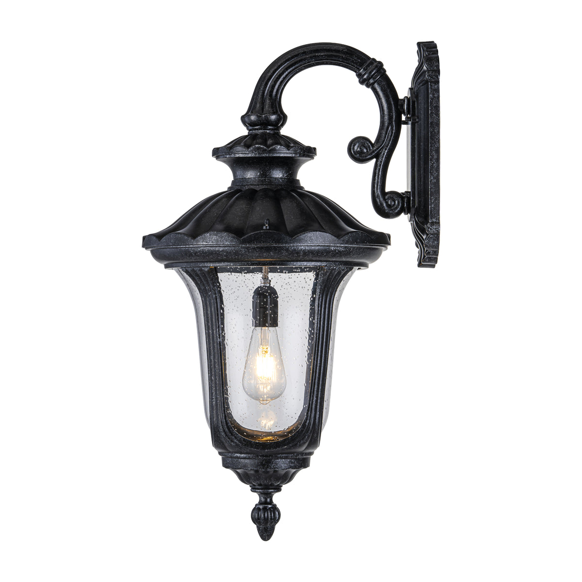 Wellington Large Outdoor Wall Light, Antique Black